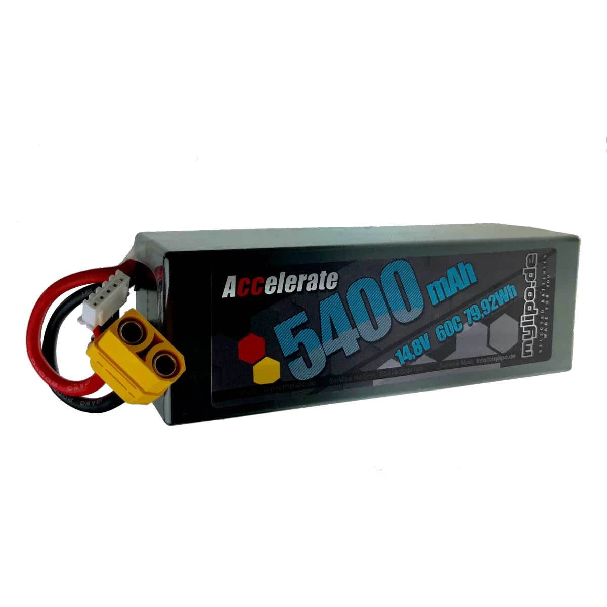 Mylipo Lipo Akku 5400mAh 14,8V 60C HC XT90 - LiPo24.de