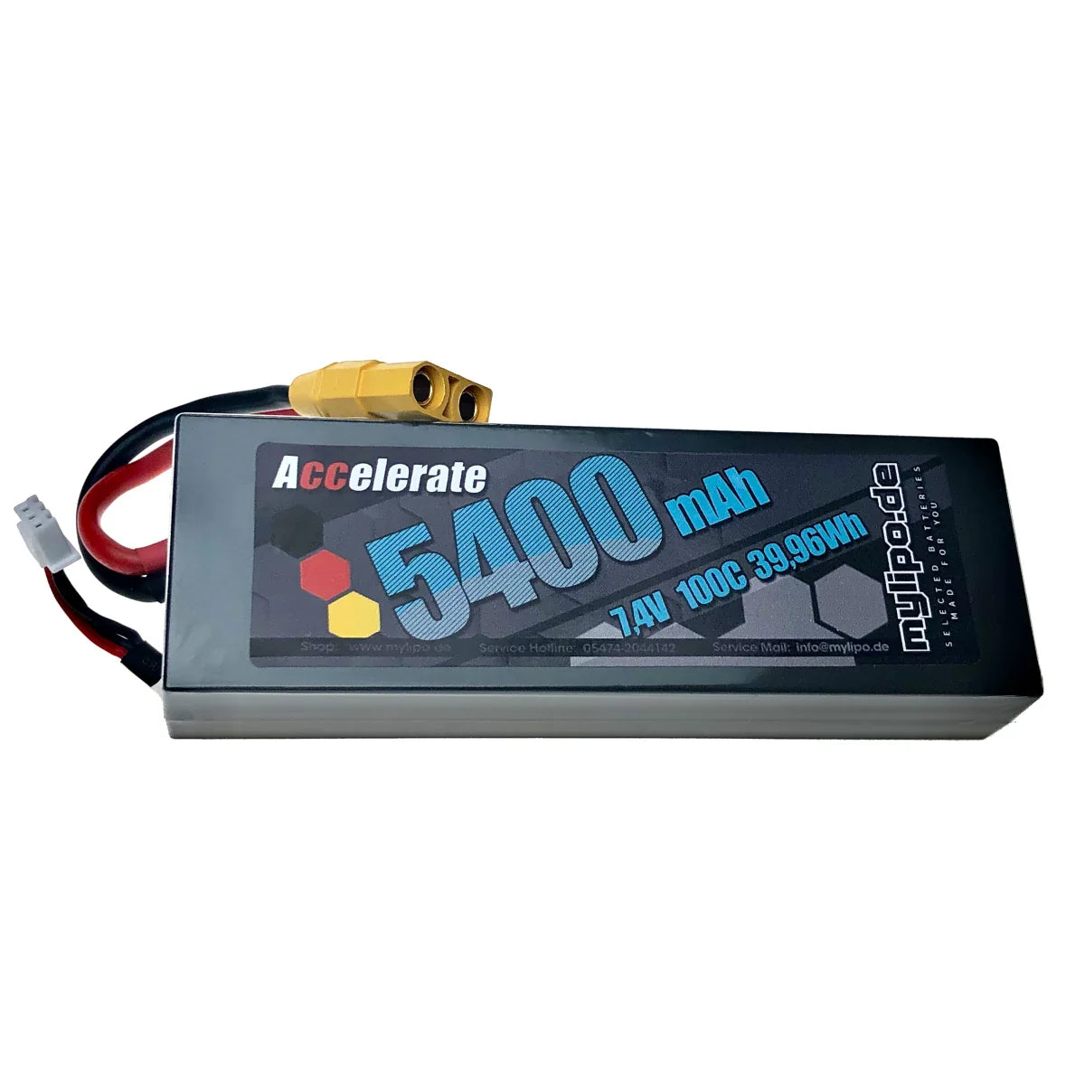 Mylipo Lipo Akku 5400mAh 7,4V 100C Hardcase XT90 - LiPo24.de