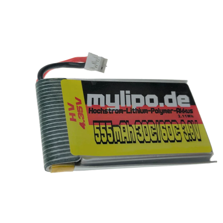 Mylipo Lipo Akku 555mAh 3,8V HV 30C/60C PH2 / mcp / PWC Stecker - LiPo24.de