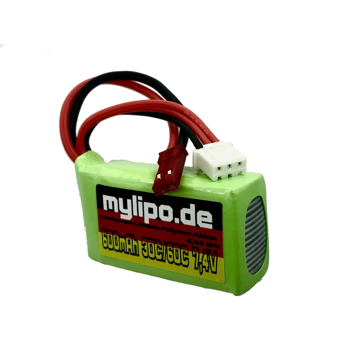 Mylipo Lipo Akku 600mAh 7,4V 30C/60C JST Stecker - LiPo24.de