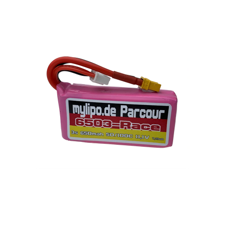 Mylipo Lipo Akku 650mAh 11,1V 3S 50C/100C FPV Parcour XT30 - LiPo24.de