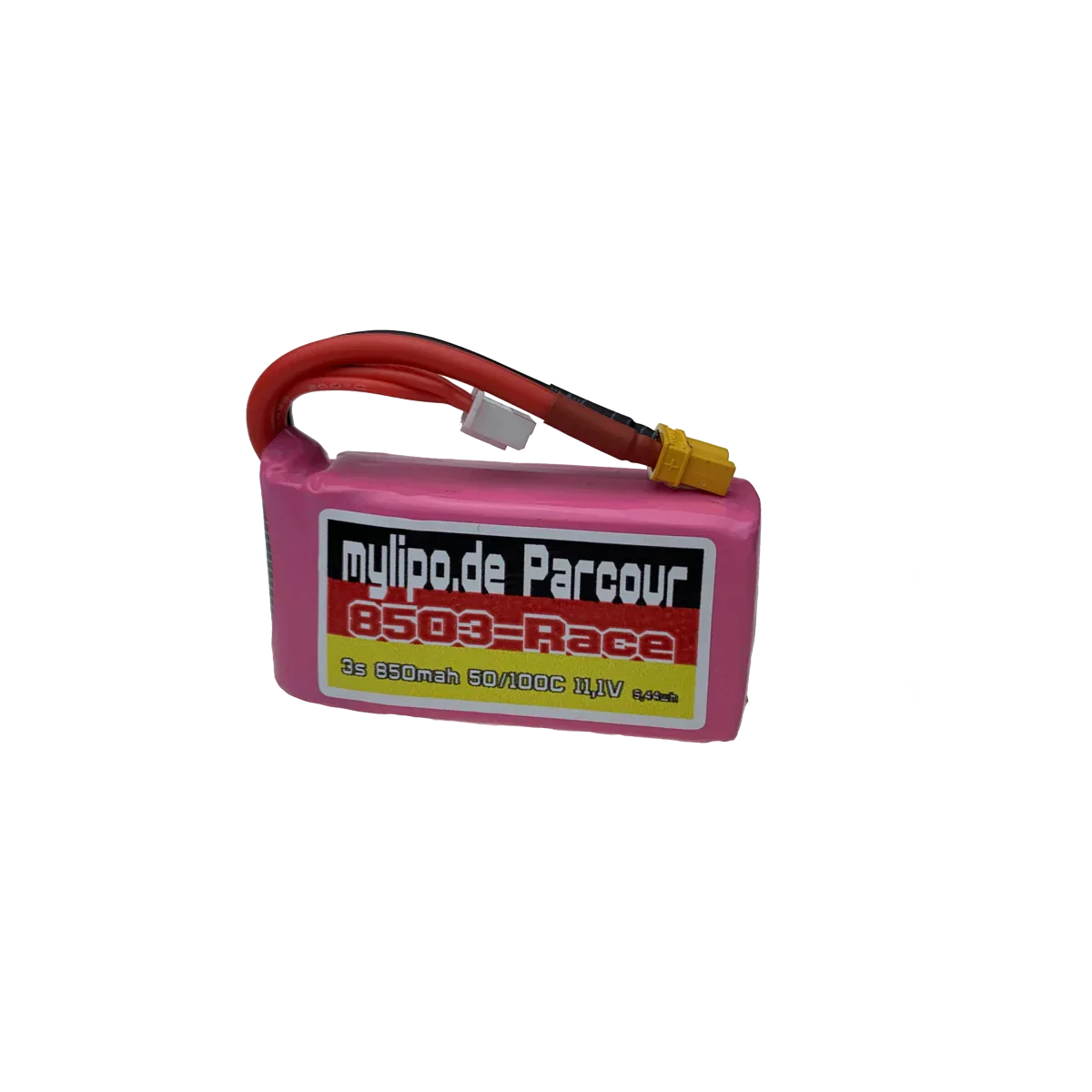 Mylipo Lipo Akku 850mAh 11,1V 3S 50C FPV Parcour XT30 - LiPo24.de