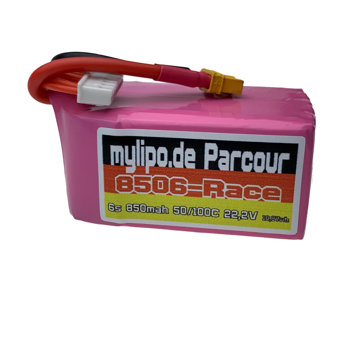 Mylipo Lipo Akku 850mAh 22,2V 6S 50C FPV Parcour XT30 - LiPo24.de