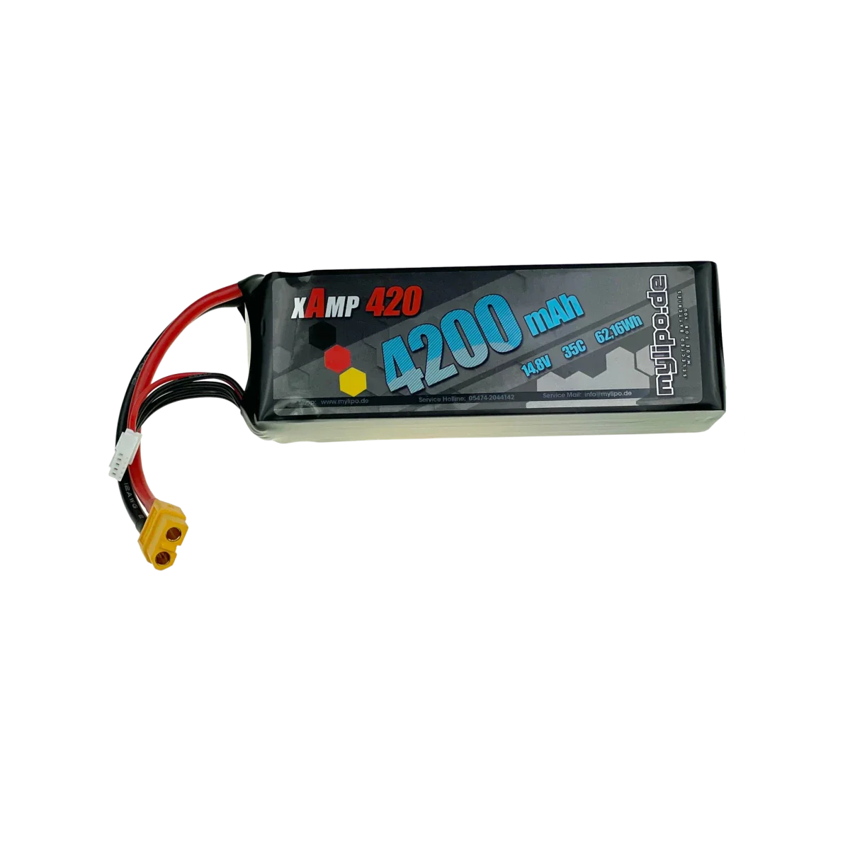 Mylipo Lipo Akku 4200mAh 14,8V 4S 35C XT60 - LiPo24.de