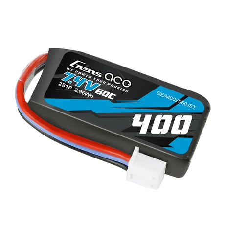 Gens Ace 400 mAh 7,4 V 60 C 2S1P Lipo-Akku mit JST-Stecker - LiPo24.de