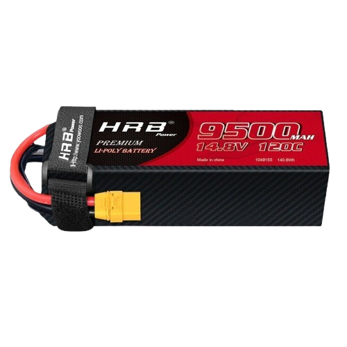 HRB Premium Line 4S 9500mAh 14.8V 120C XT90 LiPo Akku