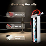 HRB 4S 5000mAh 14,8V 50C  Dean T LiPo Akku - LiPo24.de