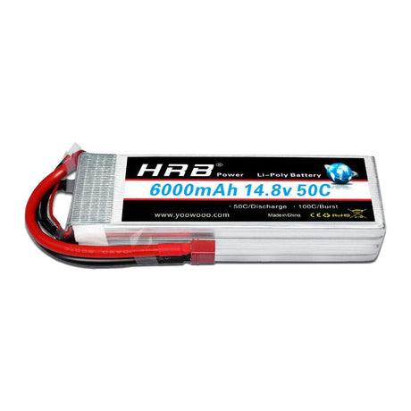 HRB 4S 6000mAh 14,8V 50C Deans T Stecker LiPo Akku - LiPo24.de