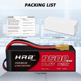 HRB Premium Line 4S 9500mAh 14.8V 120C XT90 LiPo Akku