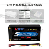 HRB 2S 5500mAh 7,6V 120C  DEAN Hardcase - LiPo24.de