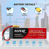 HRB 5S 5000mAh 18,5V 100C XT90 Lipo-Akku - LiPo24.de