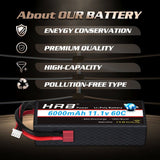 HRB 3S 6000mAh 11.1V 60C  Dean T Stecker Hardcase - LiPo24.de