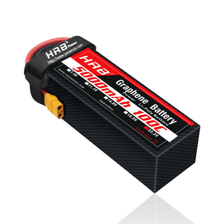 HRB 6S 5000mAh 22,2V 100C XT90 Graphene Lipo Akku (2 St.) - LiPo24.de