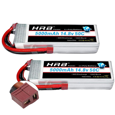 HRB 4S 5000mAh 14,8V 50C Dean T (2 St.) - LiPo24.de