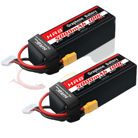 HRB 6S 5000mAh 22,2V 100C XT90 Graphene Lipo Akku (2 St.) - LiPo24.de