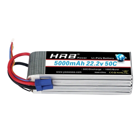 HRB 6S 5000mAh 22,2 V 50C EC5 LiPo Akku - LiPo24.de