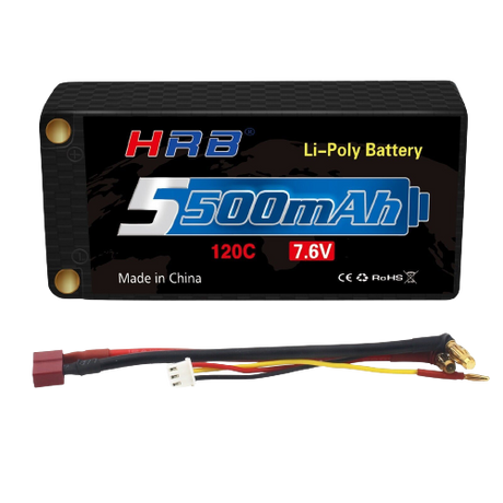 HRB 2S 5500mAh 7,6V 120C  DEAN Hardcase - LiPo24.de