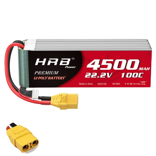 HRB Premium Line 6S 4500mAh 22.2V 100C XT90 LiPo Akku