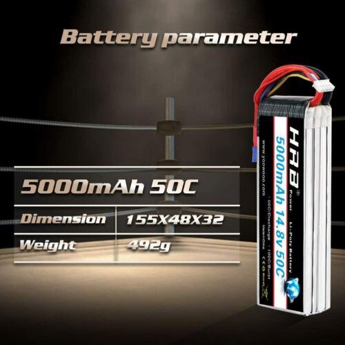 HRB 4S 5000mAh 14,8V 50C EC5 Stecker LiPo Akku - LiPo24.de