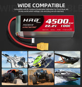 HRB Premium Line 6S 4500mAh 22.2V 100C XT90 LiPo Akku