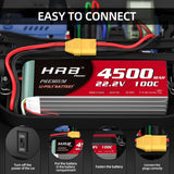 HRB Premium Line 6S 4500mAh 22.2V 100C XT90 LiPo Akku