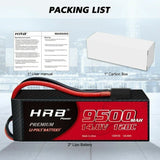 HRB Premium 4S 9500mAh 14.8V 120C TRX (2 Stück)