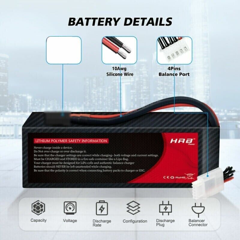 HRB Premium 4S 9500mAh 14.8V 120C TRX (2 Stück)