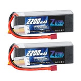 Zeee 4S Lipo Akku 2200mAh 14.8V 50C Soft Case T Stecker (2 St.) - LiPo24.de