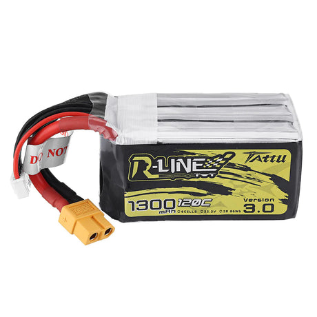 Tattu R-Line Version 3.0 1300mAh 22.2V 120C 6S1P Lipo Akku mit XT60 Stecker - LiPo24.de