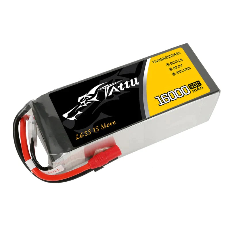 Tattu 16000 mAh 22,2 V 30 C 6S1P LiPo-Akkupack mit XT90-S - LiPo24.de