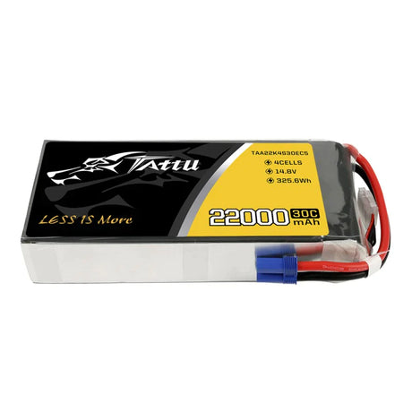 Tattu 22000mAh 14,8V 30C 4S1P Lipo Akkupack mit EC5 - LiPo24.de