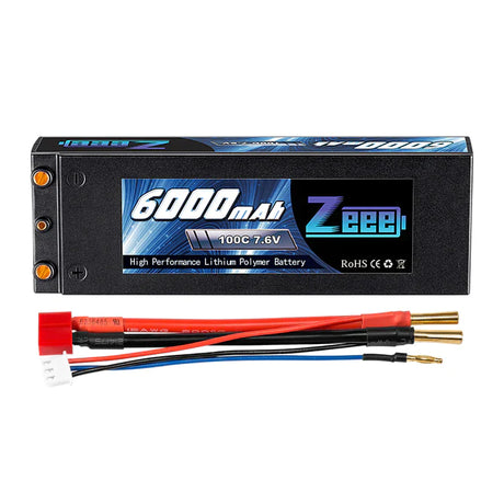 Zeee 2S Lipo Akku 6000 mAh 7,6 V 100 C HV Hardcase Dean - LiPo24.de