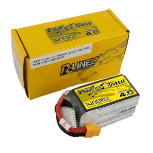 Tattu R-Line Version 4.0 1400mAh 22.2V 130C 6S1P Lipo Akku mit XT60 Stecker - LiPo24.de