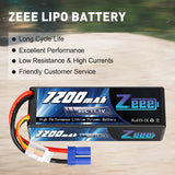 Zeee 3S Lipo Akku 7200mAh 11,1V 80C mit EC5-Anschluss Hartschalenkoffer für RC-Car-RC-Modelle (2 Packungen) - LiPo24.de