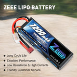 Zeee 2S Lipo Akku 7200mAh 7.4V 80C Hard Case mit Deans T Style Connector für RC Car - LiPo24.de