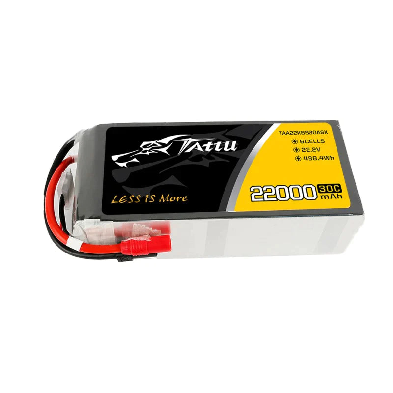 Tattu 22000mAh 22,2V 30C 6S1P Lipo Akkupack mit AS150+XT150 Stecker - LiPo24.de