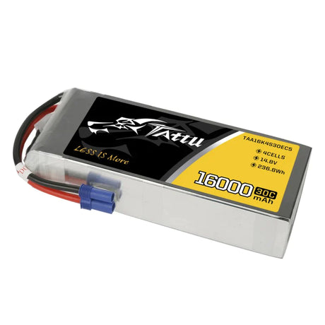 Tattu 16000mAh 14,8V 30C 4S1P Lipo Akkupack mit EC5 - LiPo24.de