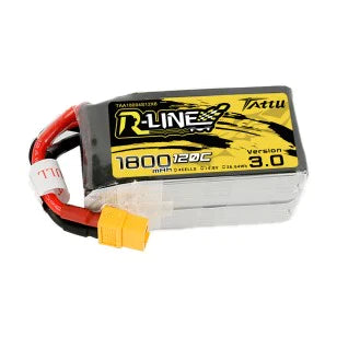 Tattu R-Line Version 3.0 1800mAh 14.8V 120C 4S1P Lipo Akku mit XT60 Stecker - LiPo24.de