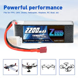 Zeee 4S Lipo Akku 2200mAh 14.8V 50C Soft Case T Stecker (2 St.) - LiPo24.de