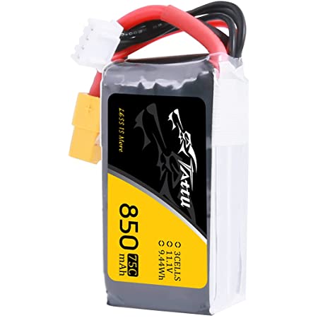 Tattu 850mAh 11.1V 75C 3S1P Lipo Akku mit XT30 Stecker - LiPo24.de