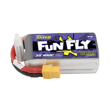 Tattu Funfly Serie 1550mAh 11.1V 100C 3S1P Lipo Akku mit XT60 Stecker - LiPo24.de