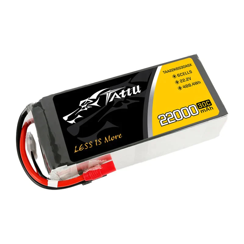 Tattu 22000mAh 22,2V 30C 6S1P Lipo Akkupack mit AS150+XT150 Stecker - LiPo24.de