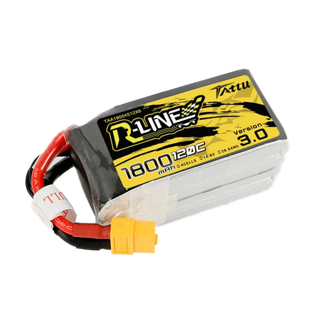 Tattu R-Line Version 3.0 1800mAh 14.8V 120C 4S1P Lipo Akku mit XT60 Stecker - LiPo24.de