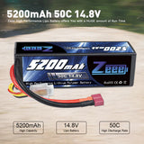 Zeee 4S Lipo Batterie 5200mAh 14,8V 50C Hard Case Deans Plug - LiPo24.de