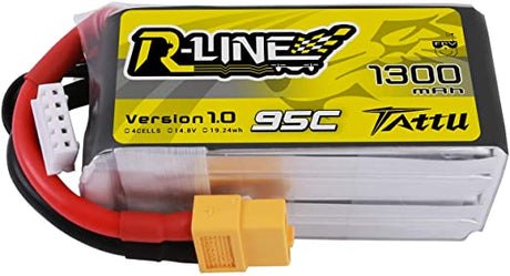 Tattu R-Line 1300mAh 95C 5S1P Lipo-Akku mit XT60-Stecker - LiPo24.de