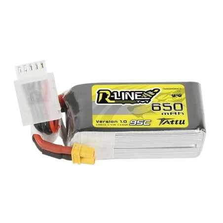 Tattu R-Line 650mAh 14.8V 4S1P 95C Lipo Akku - LiPo24.de