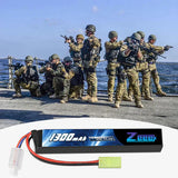 Zeee 3S Airsoft Lipo Akku 1300mAh 11,1V 25C 3S Akku Mini Tamiya Airsoft Guns Rifle - LiPo24.de