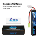 Zeee 3S Airsoft Lipo Akku 1300mAh 11,1V 25C 3S Akku Mini Tamiya Airsoft Guns Rifle - LiPo24.de