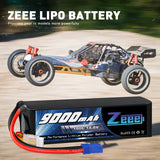 Zeee 4S Lipo Akku 9000mAh 14.8V 100C Soft Case EC5 Stecker mit Metallplatten für RC Car Truck Tank Racing Modelle (2 Pack) - LiPo24.de