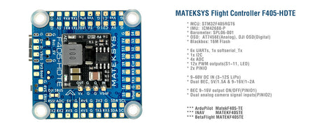 Matek Systems Flugsteuerung F405-HDTE